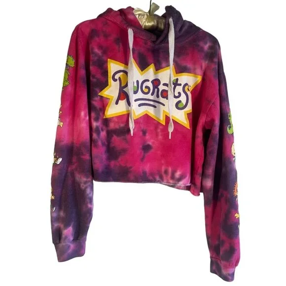 Y2K Nickelodeon Rugrats Tie-Dye Cropped Hoodie S - Picture 1 of 7